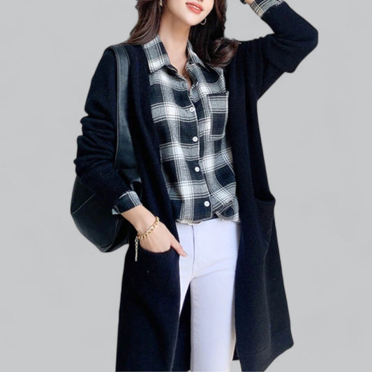 Morgan Longline Open Front Cardigan with Pockets