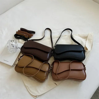 Juneesa - Flap Shoulder Bag - Vintage Leather Fashion