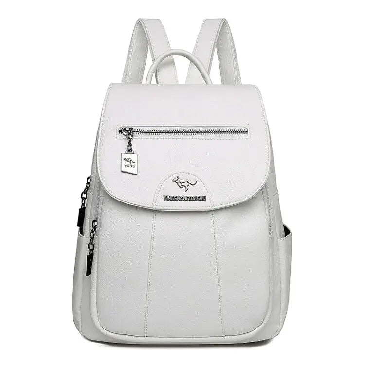 Marlies Leather Flap Backpack