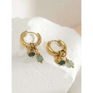 Micara - Jade Dangle - Earrings