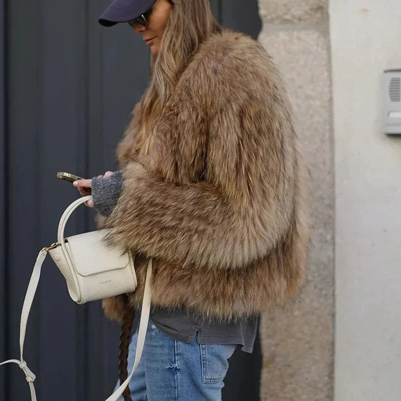 Fulvia Plush Faux Fur Jacket