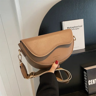 Fiona - Leather saddle bag - Magnetic flap