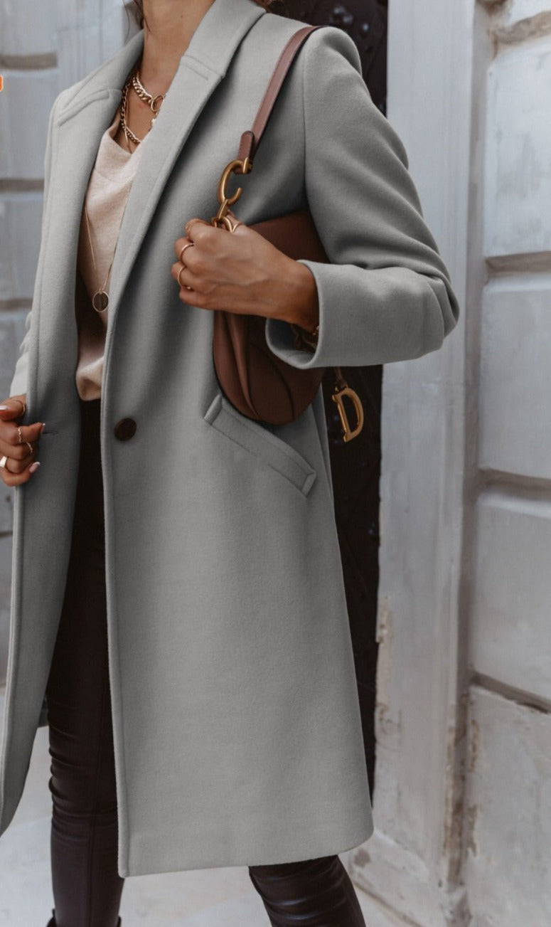 Lorna Long Lapel Button Coat