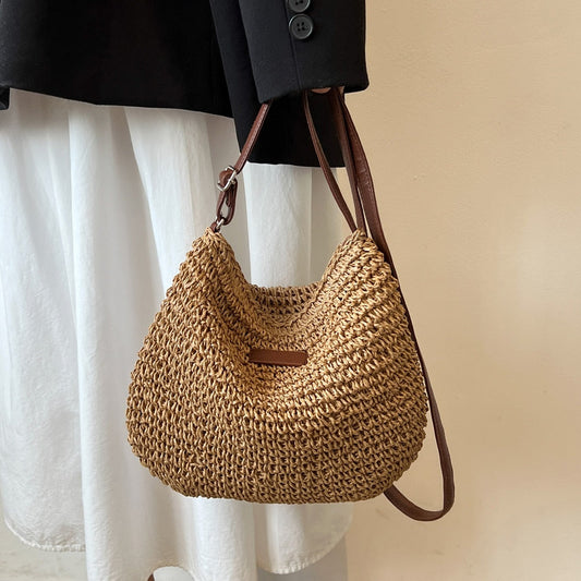 Kira Woven Boho Hobo Bag