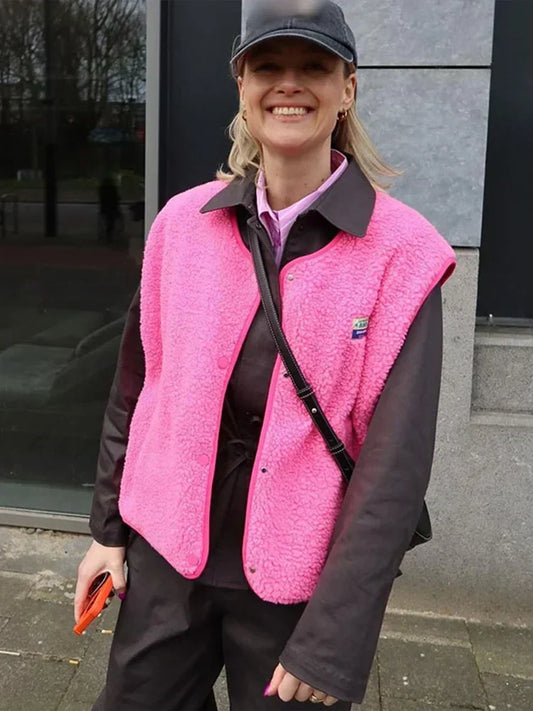 Eleni Sherpa Vest with Contrast Collar