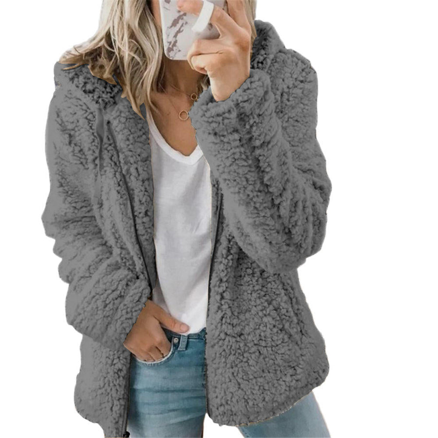 Fabienne Sherpa Zip Coat