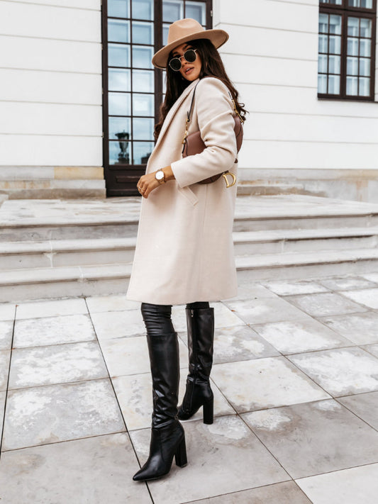 Lorna Long Lapel Button Coat
