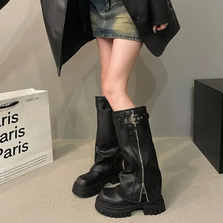 Ambrose - Knee-high fashion boots - Platform style