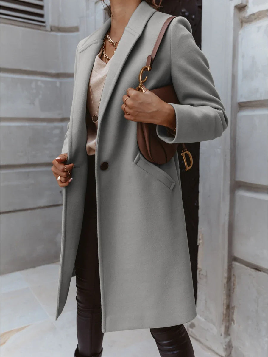Lorna Long Lapel Button Coat
