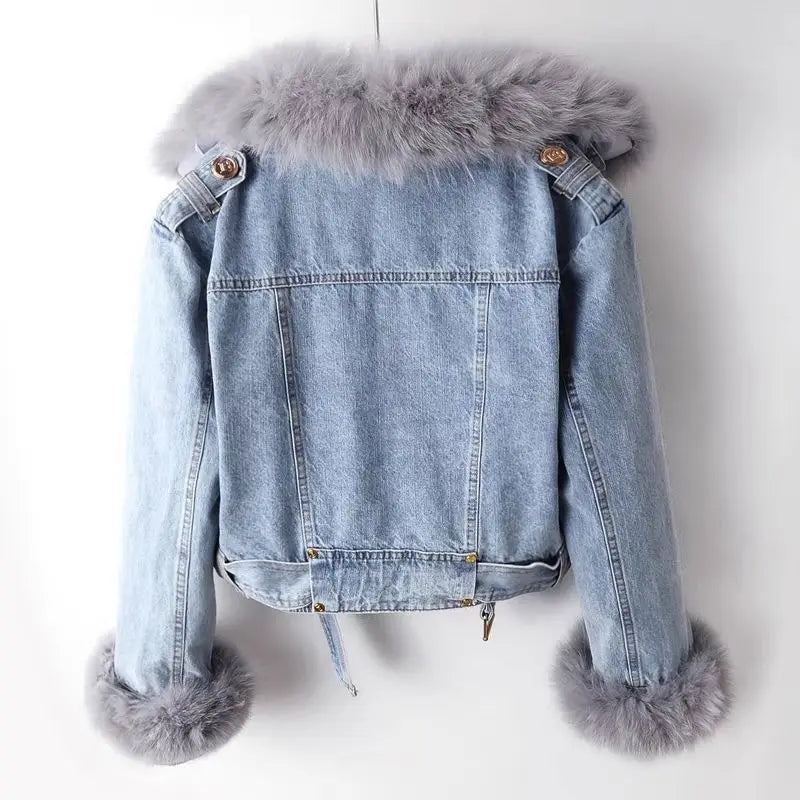 Flavia Faux Fur Lined Denim Jacket