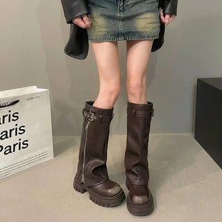 Ambrose - Knee-high fashion boots - Platform style