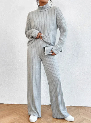 Helene - Knitted Trousers - Turtleneck Jumper