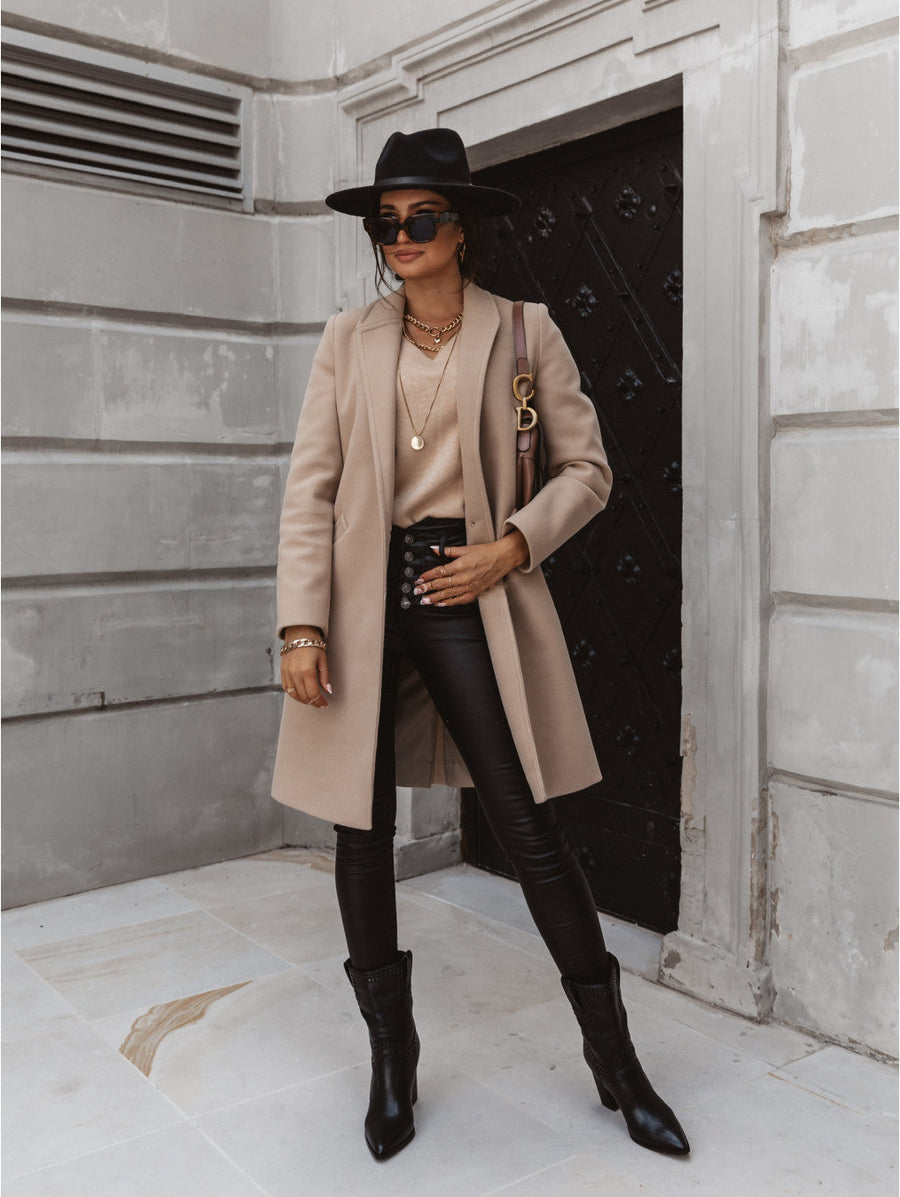 Lorna Long Lapel Button Coat