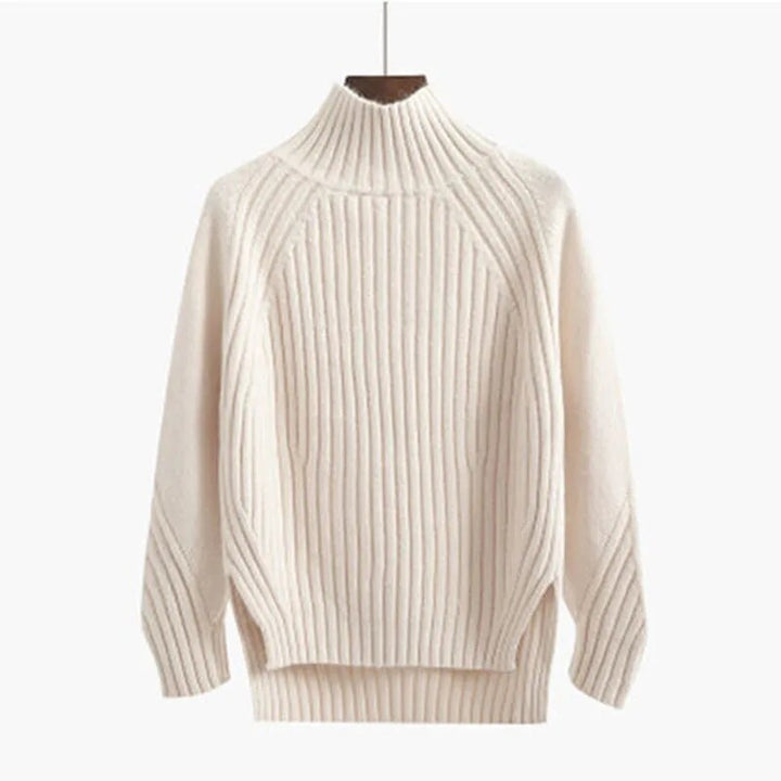 Dorette Ribbed Mock Neck Oversized Sweater