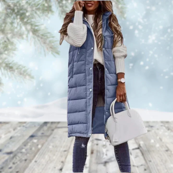 Gilda Long Sleeveless Vest Coat