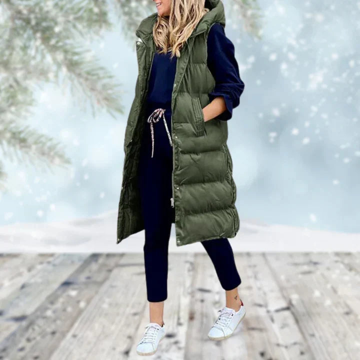 Gilda Long Sleeveless Vest Coat