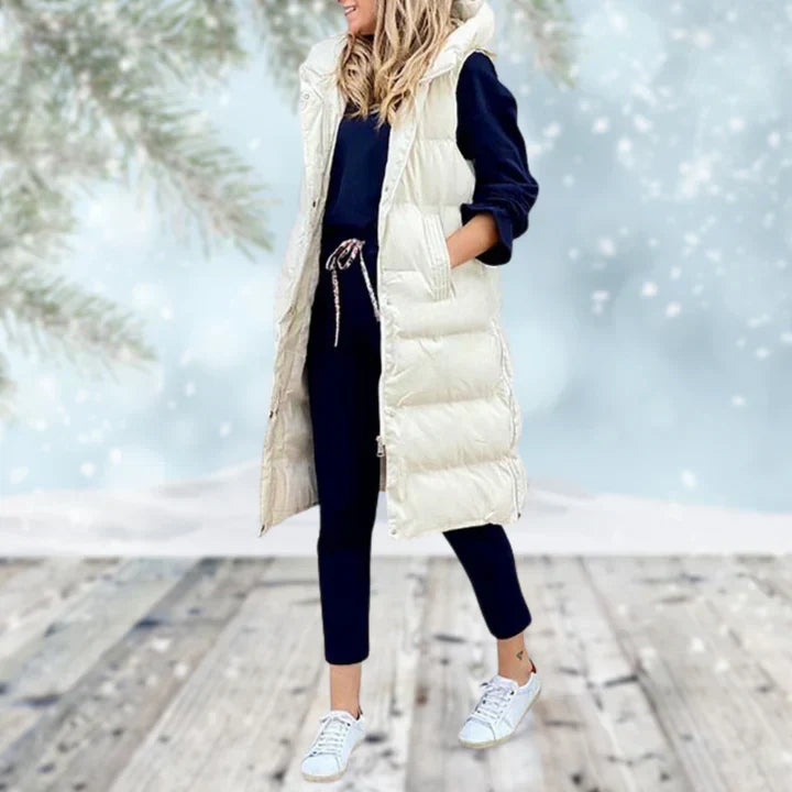 Gilda Long Sleeveless Vest Coat