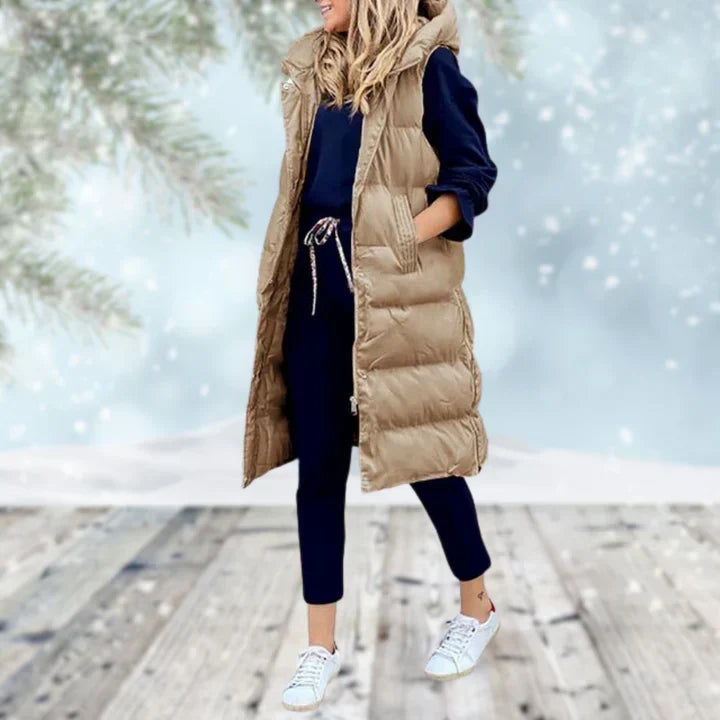 Gilda Long Sleeveless Vest Coat