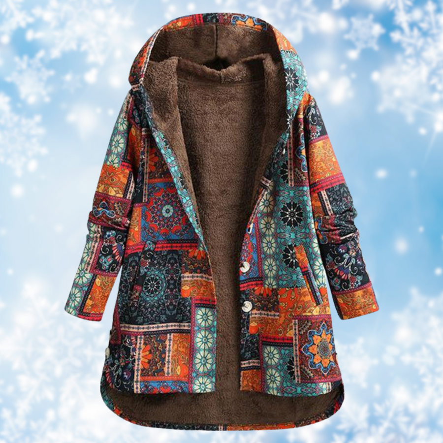 Sidonie Floral Print Hooded Jacket