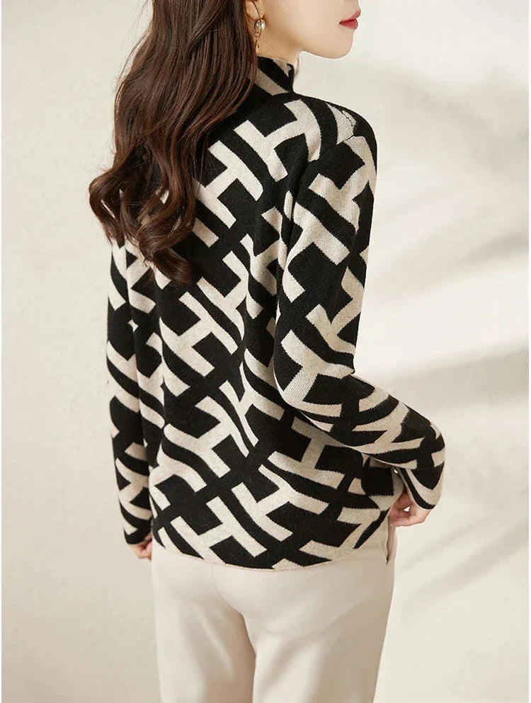 Elske Geometric Pattern Sweater