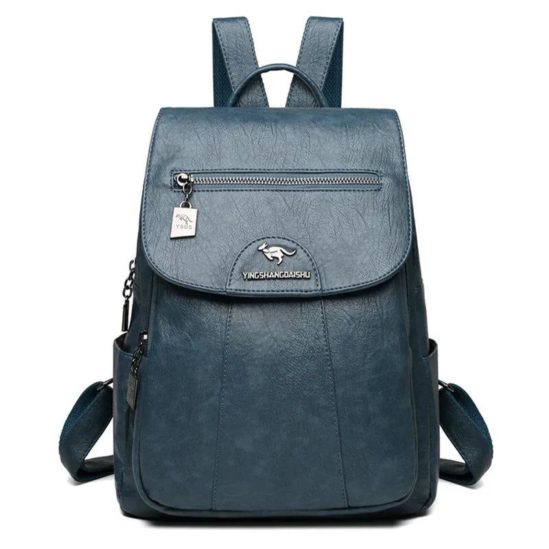 Marlies Leather Flap Backpack