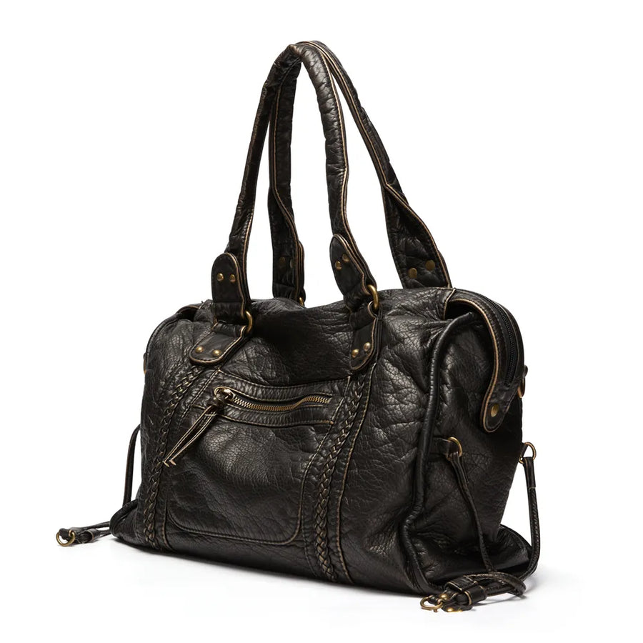 Julissa Vintage Faux Leather Satchel Bag