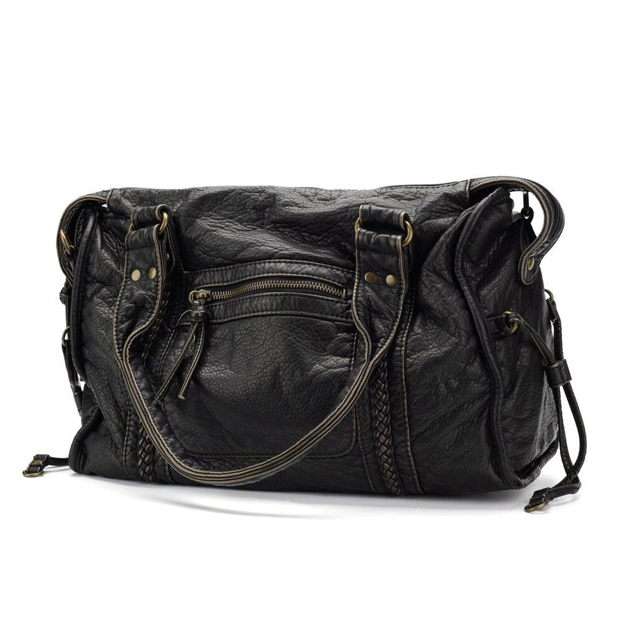 Julissa Vintage Faux Leather Satchel Bag