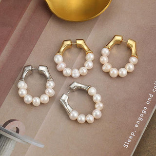 Micara - Pearl Curve - Earrings