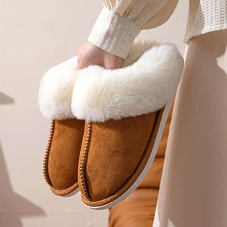 Francine - Suede winter slippers - Fur lining