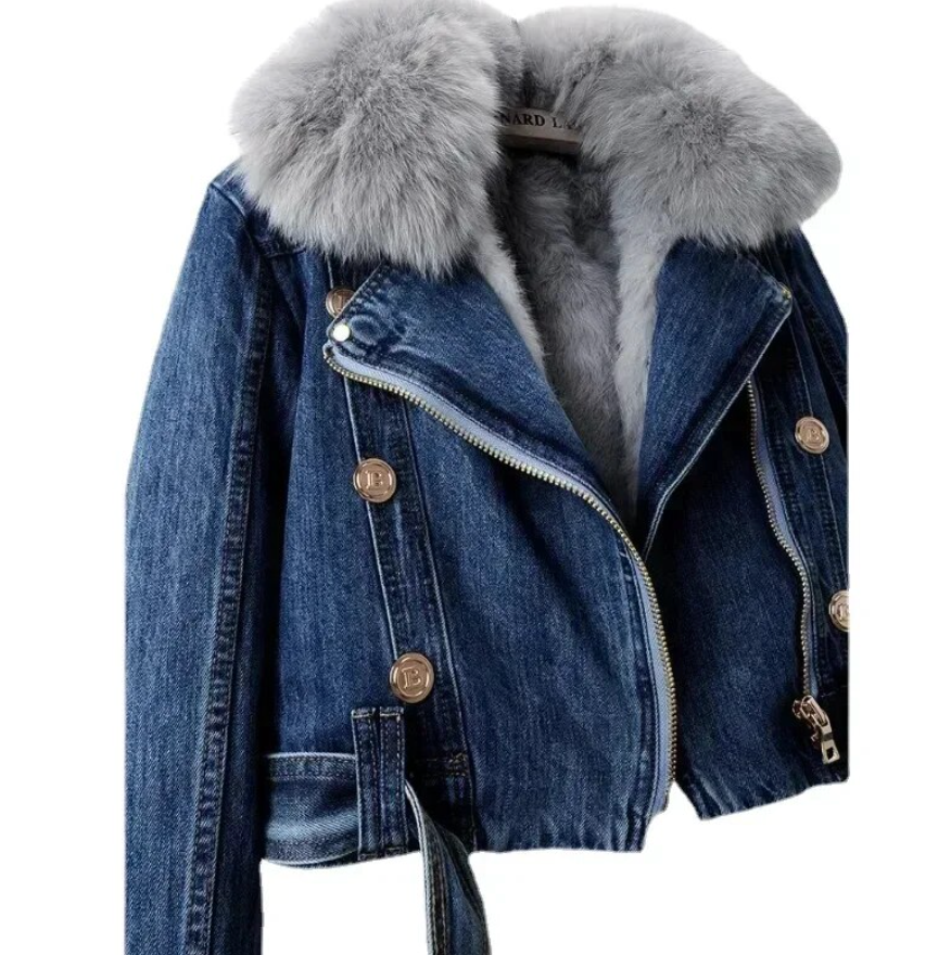 Flavia Faux Fur Lined Denim Jacket