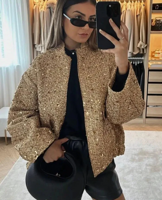 Zelma - Glitter Coat - Sequinned