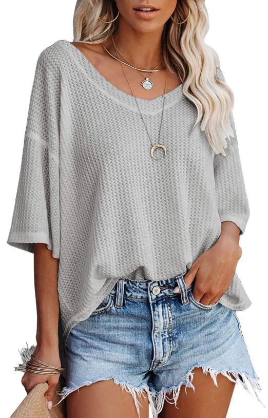 Annelie Relaxed V Neck Drop Shoulder Sweatshirt