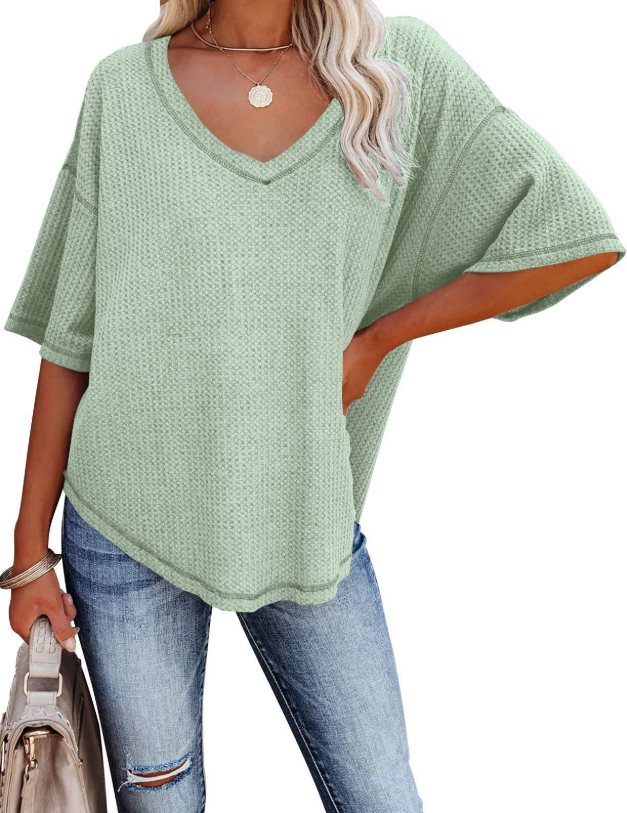 Annelie Relaxed V Neck Drop Shoulder Sweatshirt