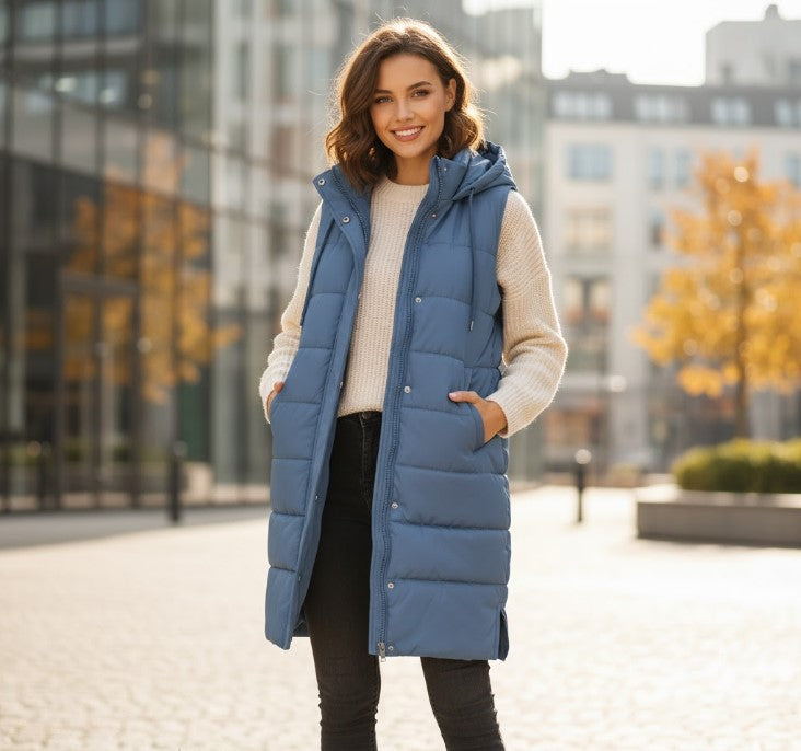 Bea Knee Length Quilted Vest