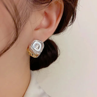 Micara - Silver Square - Earrings