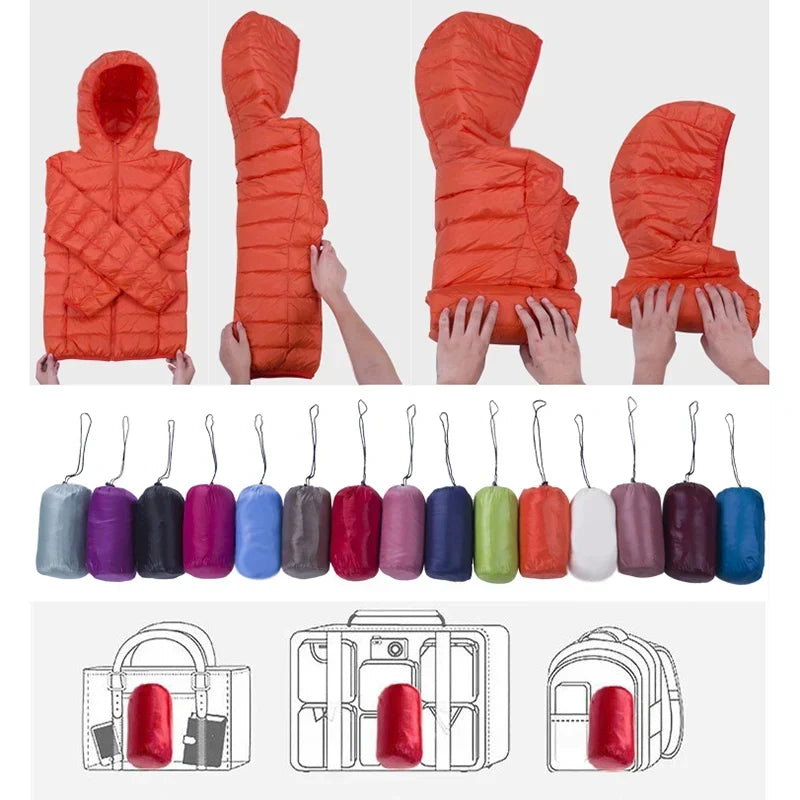 Ingeborg Ultralight Packable Hooded Puffer Jacket