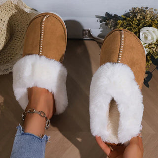 Francine - Suede winter slippers - Fur lining