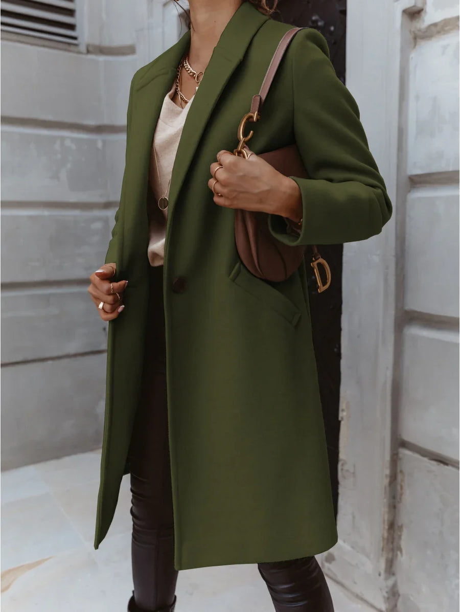 Lorna Long Lapel Button Coat