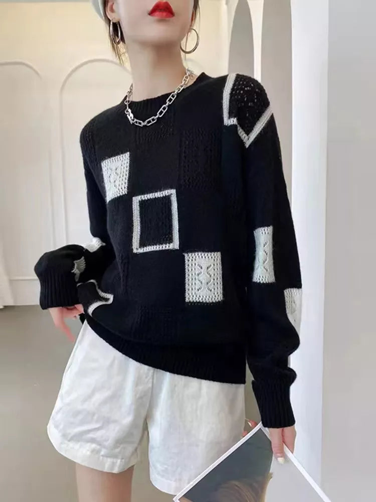 Ophelia Oversized Patterned Sweater
