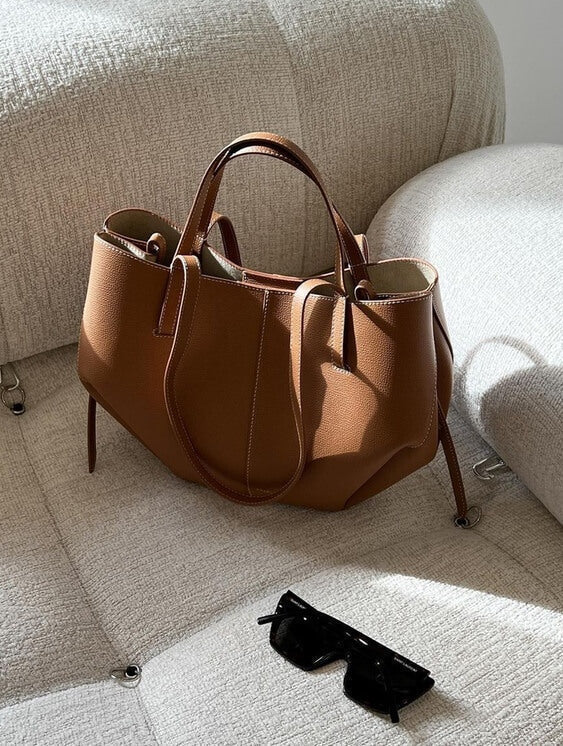 Eve Leather Drawstring Top Handle Bag