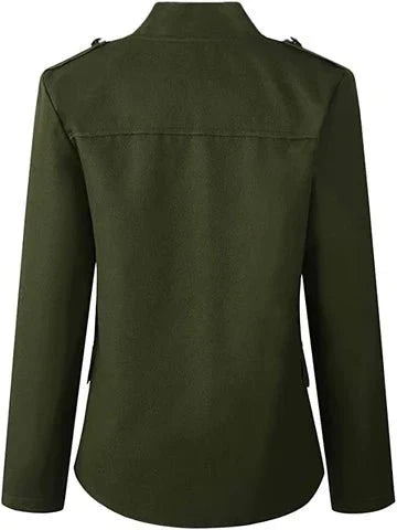 Stefanie Cropped Double Breasted Military Blazer