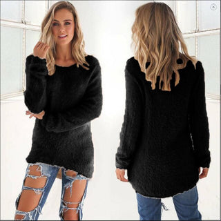 Laila - Fluffy Knitted Jumper - Fuzzy Jumper