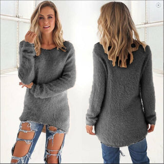 Laila - Fluffy Knitted Jumper - Fuzzy Jumper