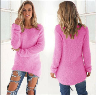 Laila - Fluffy Knitted Jumper - Fuzzy Jumper