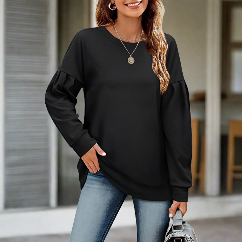 Liv Puff Sleeve Crew Neck Sweatshirt