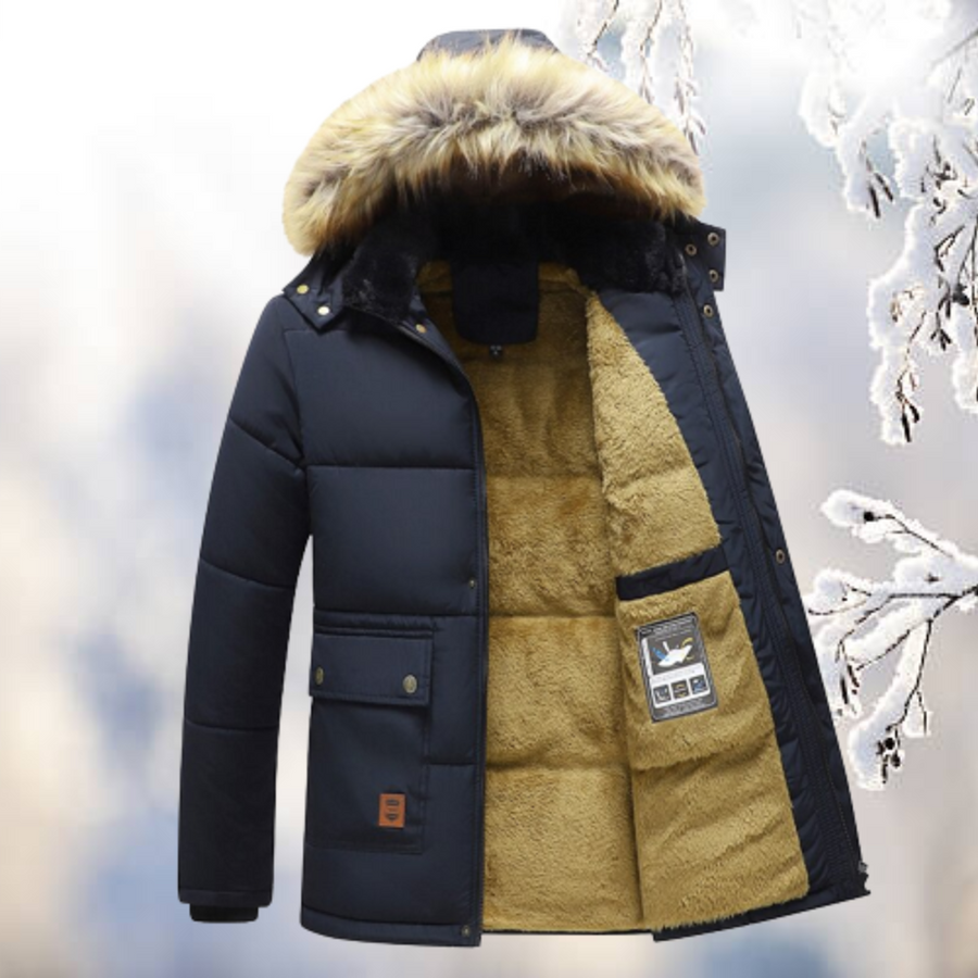 Dorothee Windproof Parka with Faux Fur Hood