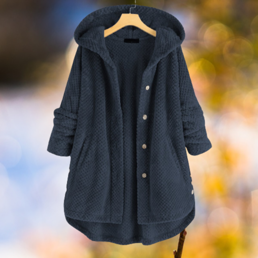 Michaela Long Hooded Sherpa Jacket