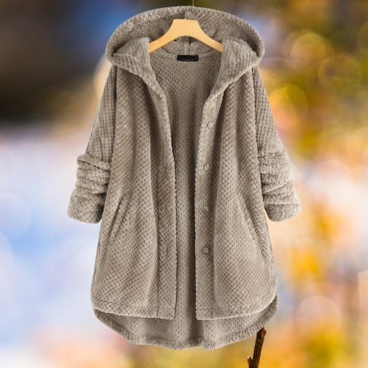 Michaela Long Hooded Sherpa Jacket