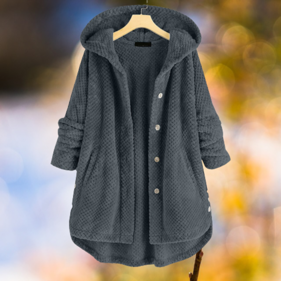 Michaela Long Hooded Sherpa Jacket