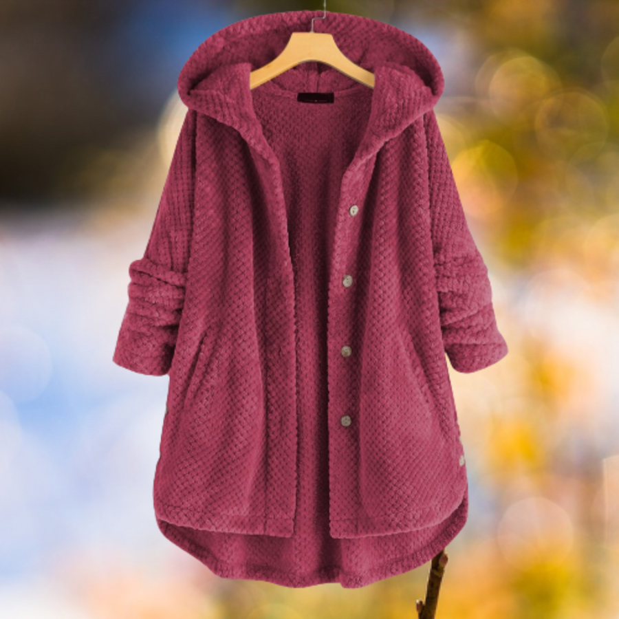 Michaela Long Hooded Sherpa Jacket